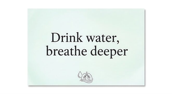 Inspirational quote about hydration and mindfulness