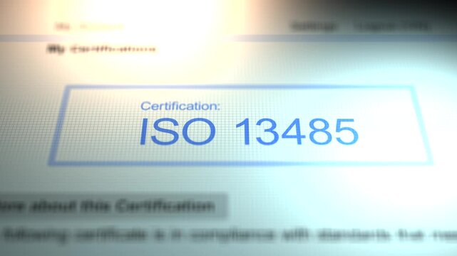 Camera Slides By A Business Certification of ISO 13485