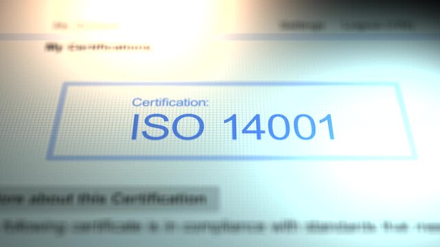 Camera Slides By A Business Certification of ISO 14001