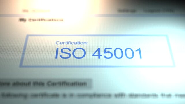  Camera Slides By A Business Certification of ISO 45001