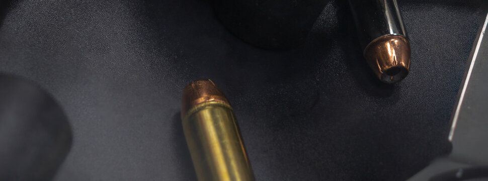 Abstract Metal and Ammunition Macro with Dark Industrial Texture