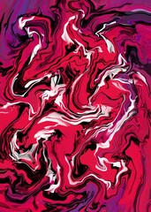 Fototapeta premium Abstract, textured, painted background with bold, bright brushstrokes and a contrasting color palette using modern impressionism techniques.