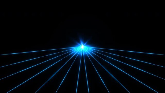 Blue Laser Show Animation Futuristic Light Effect