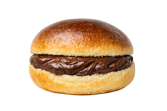 Brioche bun with chocolate cream filling gourmet dessert