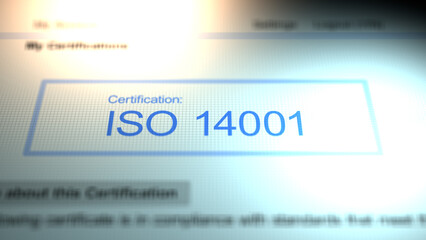 Naklejka premium Camera Slides By A Business Certification of ISO 14001