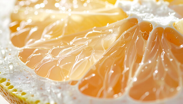 Extreme macro of pomelo segment