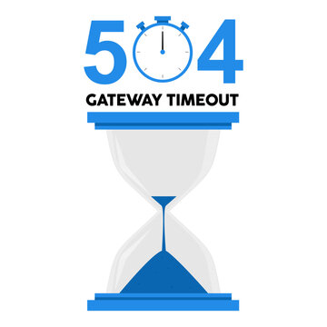 504 Gateway Timeout Error Concept Illustration
