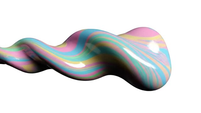 Abstract Fluid Color Blob Organic Shape Morph Pastel Seamless Loop 4K