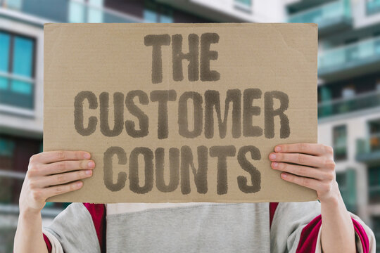 "The Customer Counts" Without paying customers, no business can afford to pay workers fairly. CUSTOMERS. PAYING. BUSINESS. WORKERS. FAIRLY.