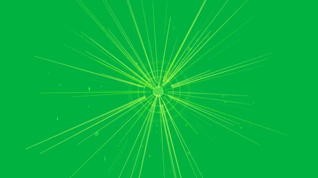 Neon core appearing emitting beams and shards, forming rings as HUD on transparent background