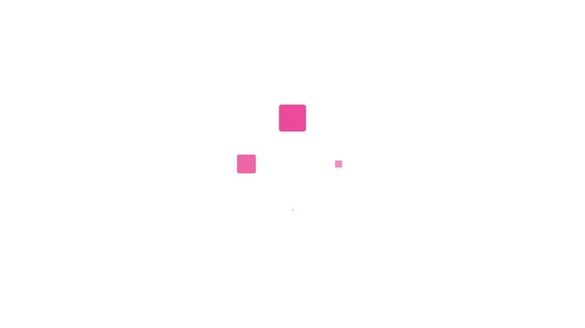 Abstract pink square animation showcasing a clean and simple loading bar, ideal for modern digital interfaces indicating progress, data retrieval, or system activity