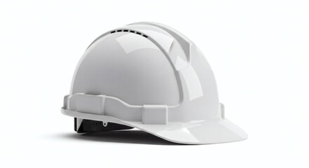 Fototapeta premium White Protective Construction Hard Hat