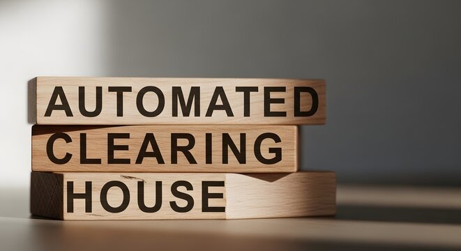 Automated Clearing House (ACH) Concept - Wooden Blocks