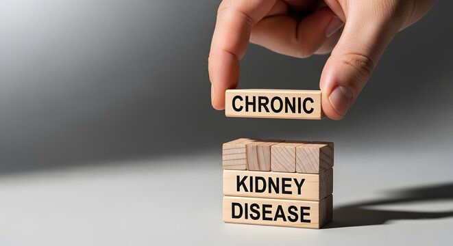 Chronic Kidney Disease Concept - Wooden Blocks with Text