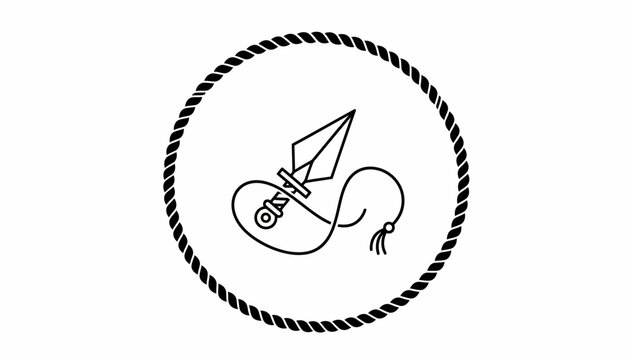 Whip and Dagger Icon: Adventure, Danger, and Exploration Symbol