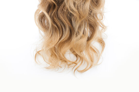 Brown Wig on White Background