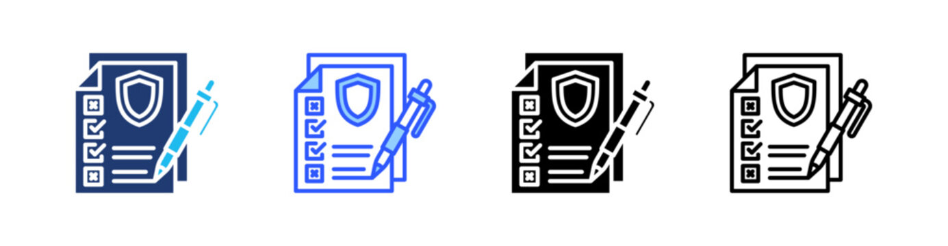 Test Coverage Multiple Style Icon Set Collection Pack Web Banner Vector 