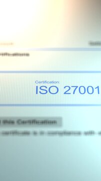 Camera Slides By A Business Certification of ISO 27001 - Vertical