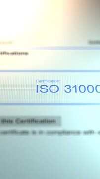  Camera Slides By A Business Certification of ISO 31000 - Vertical
