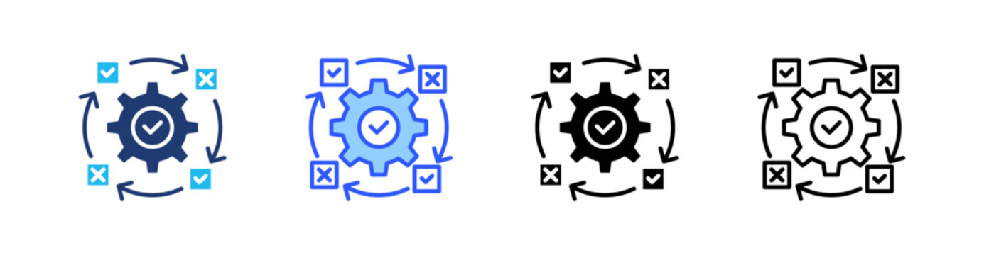 Unit Testing Multiple Style Icon Set Collection Pack Web Banner Vector 
