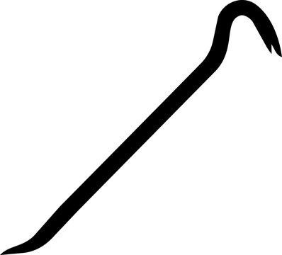 Wrecking Bar Silhouette Icon