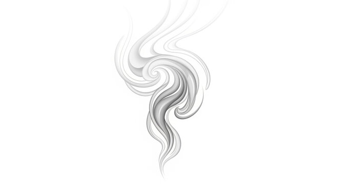 Abstract Swirl of Smoke or Vapor in a Delicate Dance.