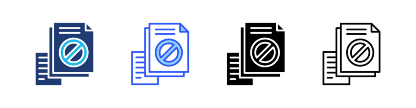 Plagiarism Multiple Style Icon Set Collection Pack Web Banner Vector 