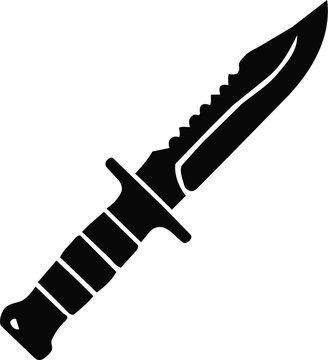 Combat knife dagger bayonet icon