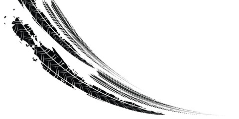 Tire tread marks, wheel textures, tire marks - car racing, motocross, drift, rally, off-road and others. modern © fathor