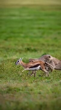 Tiger attacking on deer