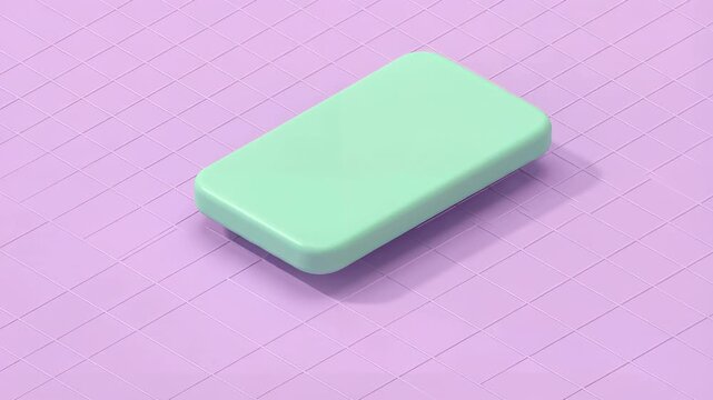 Pastel green eraser rests on lavender lined paper. Soft lighting highlights its smooth, rounded edges. Minimalist scene evokes calm and simplicity. Ideal for educational, design, or creative projects