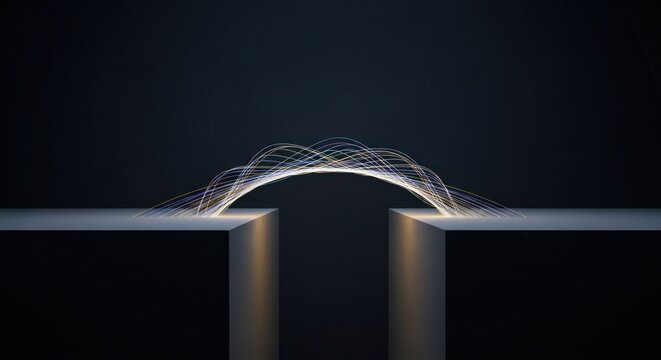 Water flows over edge of table with two pillars in dark room with dramatic lighting effect