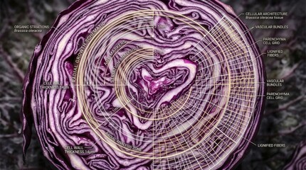 Obraz premium A close up of a red cabbage