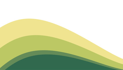 Obraz premium A clean, modern background featuring layered green and yellow organic waves. Perfect for eco-friendly designs, nature themes, and minimal banners.