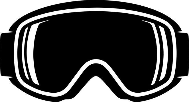 Goggles, Ski Goggles, Winter Sports, Black Vector Icon