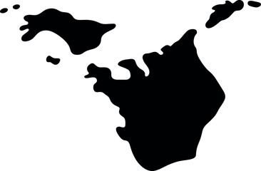 Philippines map silhouette with island shapes in minimalist black geographic vector illustration © MstAduri