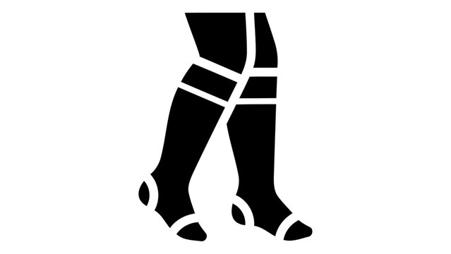 Medical compression stockings icon isolated on white background