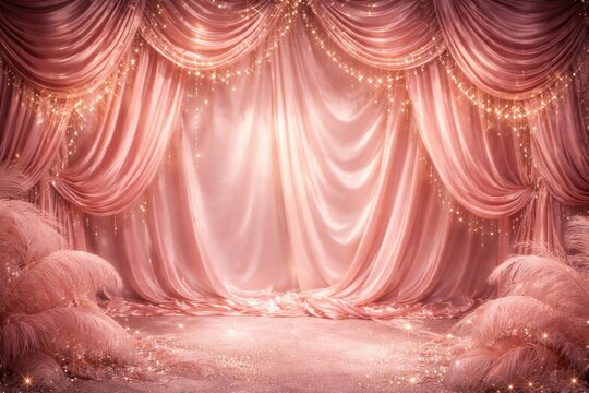 Elegant pink burlesque style background with smooth texture and soft lighting