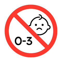 Vector 0-3 Age Warning Sign