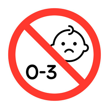 Vector 0-3 Age Warning Sign