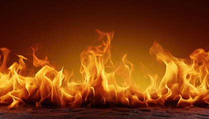 Fototapeta premium Fire flame burning orange glow hot background smoke heat dark dramatic texture abstract danger energy
