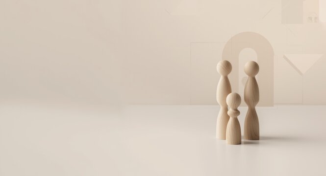 Property confiscation risk symbolized through wooden figures adjacent to safety lock icon