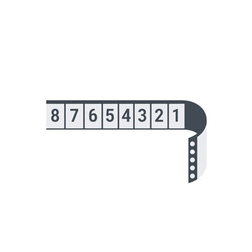 Numbered sequence on a flexible strip with perforations