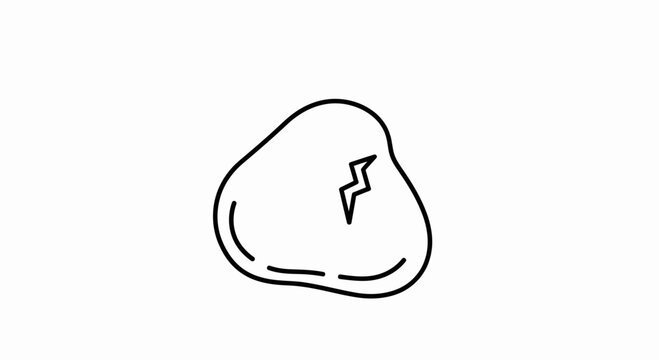 Cracked Egg Icon, Symbol of New Life, Beginning, and Potential