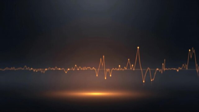 Audio Waveform Visualization Seamless Loop Background, Glowing Digital Sound Frequency Pulse, Abstract Motion Graphics Element for Music and Technology Projects
