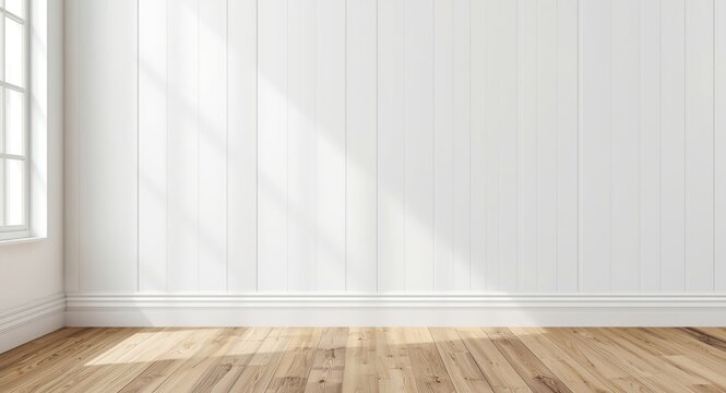 White painted wood panel wall featuring internal joinery background
