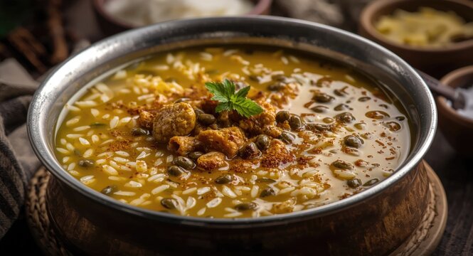 Zesty Bisi Bele Bath with Mixed Rice Pumped with Spices and Lentils