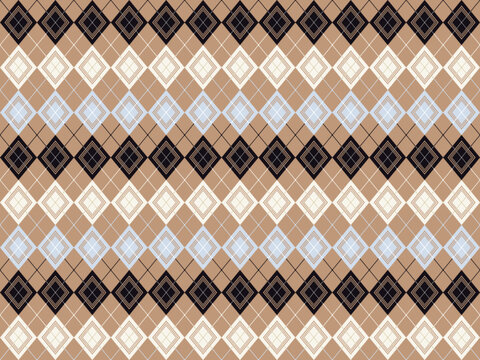 Argyle traditional pattern vector.Seamless geometric illustration pattern.Scotland argyll intarsia pastel element style .Design for fabric clothing,sweater,socks,wrapping,tablecloth,blanket,decoration