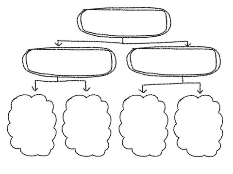 transparent hand drawn work flow chart