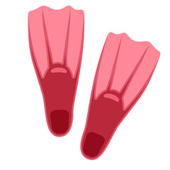 Swimming flippers flat vector illustration © panadesignteam